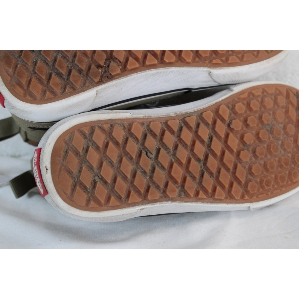 Vans Sk8-Hi MTE Olive Green Leather High Top Sneakers Plaid Collar Mens Kids 2 - Picture 12 of 14